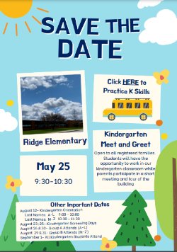 Save the date kindergarten meet and greet